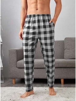 Men Buffalo Plaid Slant Pockets PJ Pants