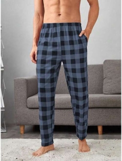 Men Buffalo Plaid Slant Pockets PJ Pants