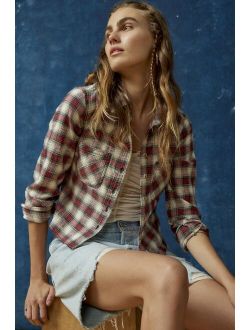 Dakota Cropped Flannel Button-Down Shirt
