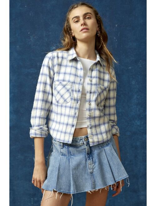 BDG Dakota Cropped Flannel Button-Down Shirt