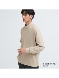 Smooth Fleece Mock Neck Long-Sleeve T-Shirt