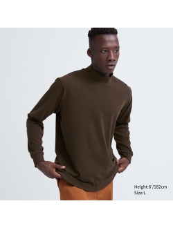 Smooth Fleece Mock Neck Long-Sleeve T-Shirt