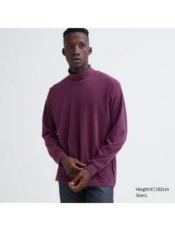 Smooth Fleece Mock Neck Long-Sleeve T-Shirt