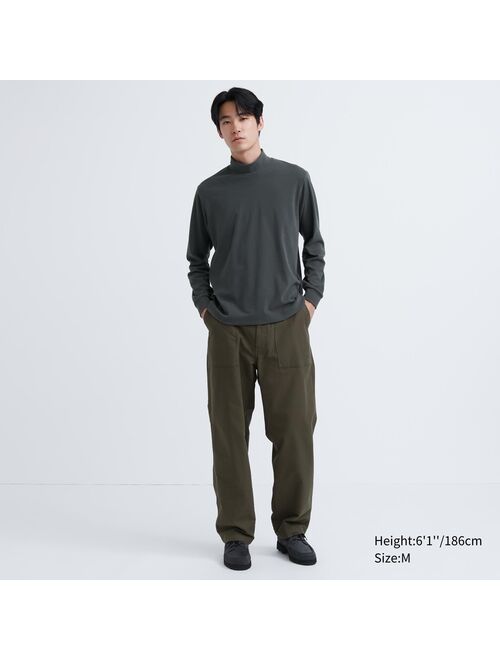 Uniqlo Smooth Fleece Mock Neck Long-Sleeve T-Shirt