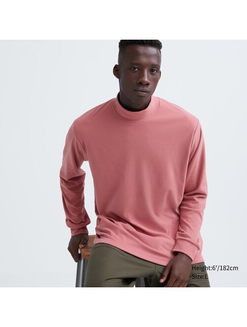 Uniqlo Smooth Fleece Mock Neck Long-Sleeve T-Shirt