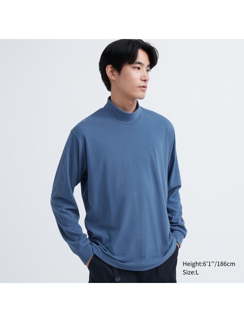 Uniqlo Smooth Fleece Mock Neck Long-Sleeve T-Shirt