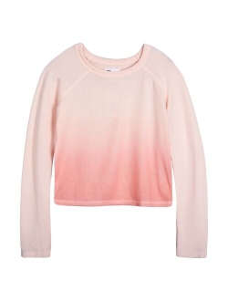 Big Girls Long Sleeve Ombre Soft Knit Sweatshirt