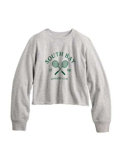 Girls 6-16 SO Cropped Pullover Graphic Sweatshirt in Regular & Plus Size