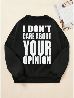 Teen Girl Slogan Graphic Pullover