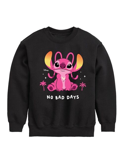 licensed character Disney's Lilo & Stitch Girls No Bad Days Crew Fleece