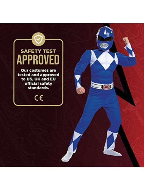 Disguise Power Rangers Boys Blue Ranger Costume