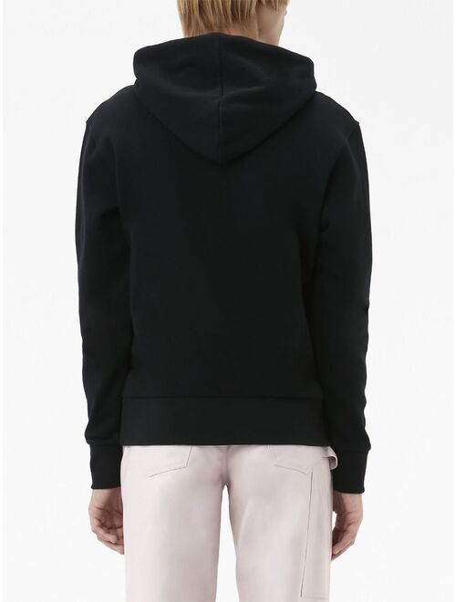 JW Anderson slogan-embroidered cotton hoodie