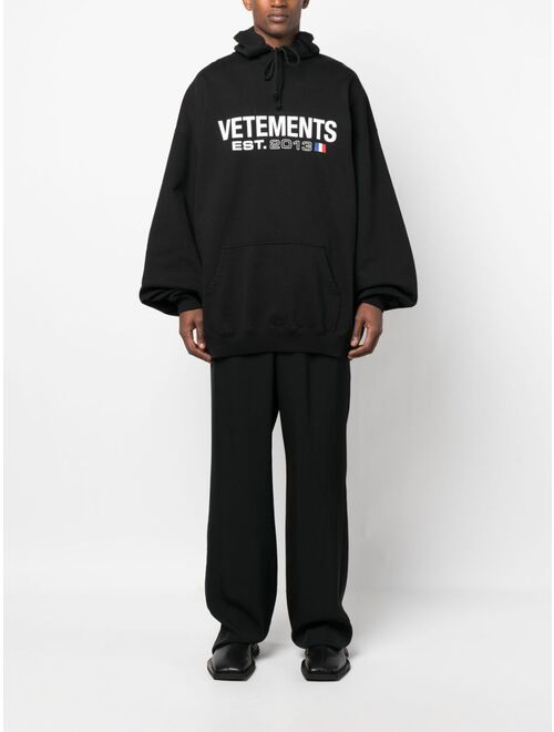 VETEMENTS logo-print drawstring hoodie