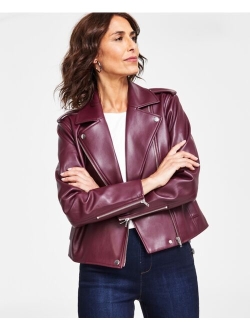 Women's Faux-Leather Jacket, Created for Macy's