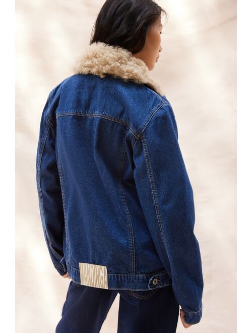 Mandinga Ovino Faux Fur Denim Jacket