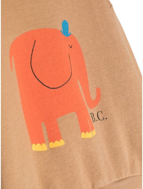 Bobo Choses elephant-print cotton sweatshirt