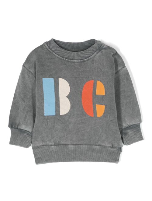 Bobo Choses Multicolor-print distressed-effect sweatshirt