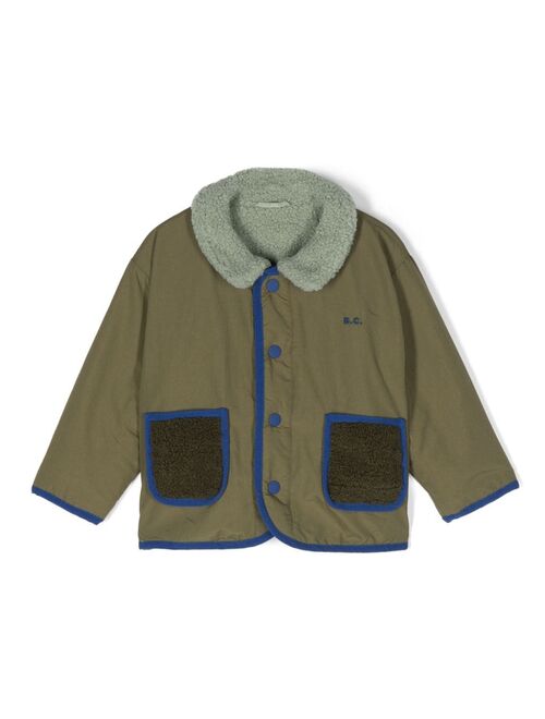 Bobo Choses logo-embroidered sherpa jacket