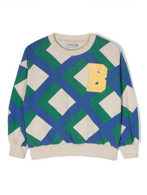 Bobo Choses geometric-print crew-neck sweatshirt