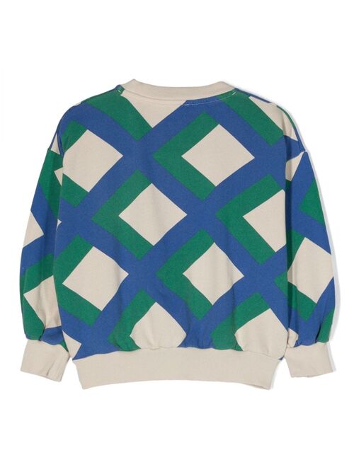 Bobo Choses geometric-print crew-neck sweatshirt