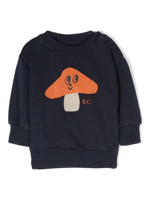 Bobo Choses mushroom-print cotton sweatshirt