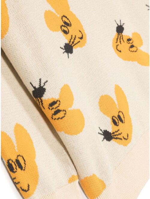 Bobo Choses mouse-jacquard cotton jumper