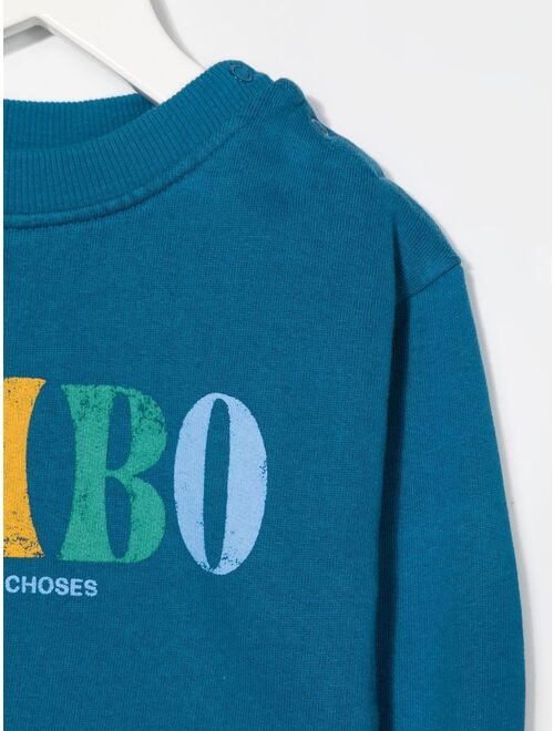 Bobo Choses distressed-effect slogan sweatshirt