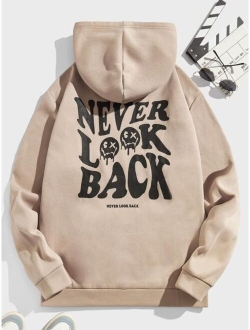 Manfinity Hypemode Men Slogan Graphic Drawstring Hoodie