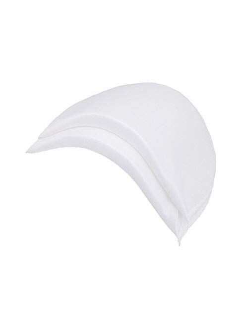 YEQIN Covered Set-in Shoulder Pads (2 Pcs White + 2 Pcs Black)