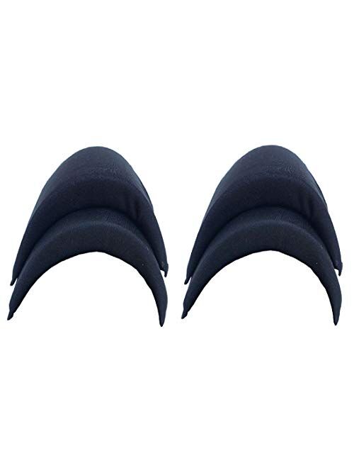 QKAIFRYSUG Mens Shoulder Pads for Jacket Blazer T-Shirt Clothing Dress Shoulder Pad Inserts Sewing Accessories 4 Pairs Black