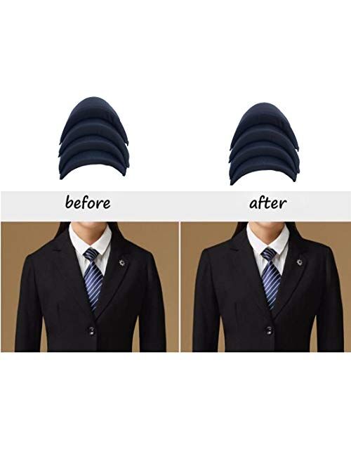 QKAIFRYSUG Mens Shoulder Pads for Jacket Blazer T-Shirt Clothing Dress Shoulder Pad Inserts Sewing Accessories 4 Pairs Black