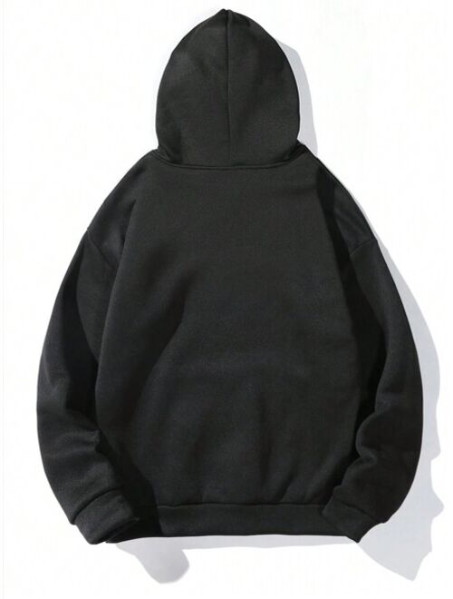 Manfinity Hypemode Men Letter Figure Graphic Hoodie