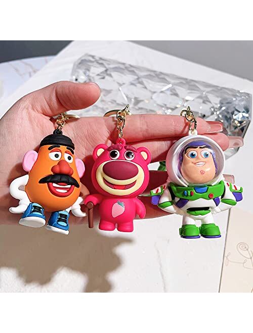 D DILLA BEAUTY Anime Story Keychain Adorable Cute Keychain Handbag Car Keyring Charms Gifts for Women