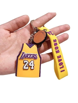 D DILLA BEAUTY G2 Basketball Star Jersey Theme Keychain Sport Star Car Keyring Charms Gifts for Mens Boys Basketball Fans