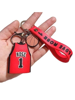 D DILLA BEAUTY G2 Basketball Star Jersey Theme Keychain Sport Star Car Keyring Charms Gifts for Mens Boys Basketball Fans