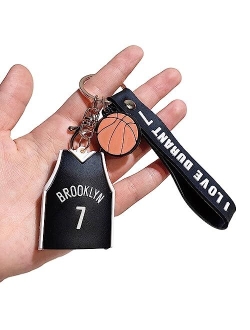 D DILLA BEAUTY G2 Basketball Star Jersey Theme Keychain Sport Star Car Keyring Charms Gifts for Mens Boys Basketball Fans