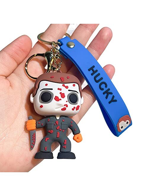 D DILLA BEAUTY Terro Anime Ghost Bride Killer Kawaii Keychain Adorable Backpack Car Keyring Charms for Women