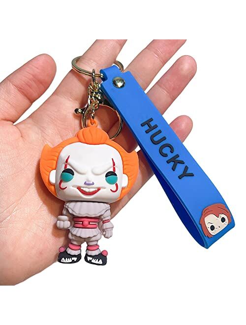 D DILLA BEAUTY Terro Anime Ghost Bride Killer Kawaii Keychain Adorable Backpack Car Keyring Charms for Women