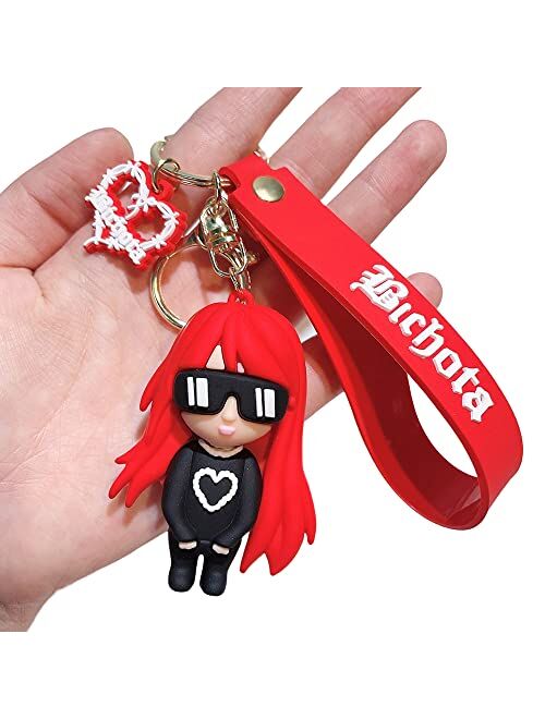 D DILLA BEAUTY Kawaii Popular Singer CaroG Keychain Adorable Backpack Car Keyring for Women