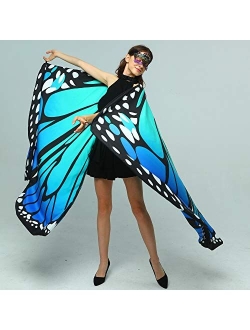 Shireake Baby Halloween/Party Costumes,Double-Sided Printing Butterfly Wings for Women,Butterfly Fairy Ladies Costume