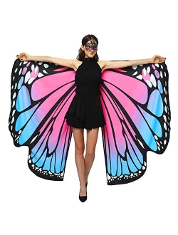 Shireake Baby Halloween/Party Costumes,Double-Sided Printing Butterfly Wings for Women,Butterfly Fairy Ladies Costume