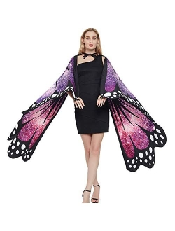 Oun Nana Halloween Butterfly Wings Cape for Women Butterfly Halloween Costume with Antenna Headband, Butterfly Wings Costumes Shawl