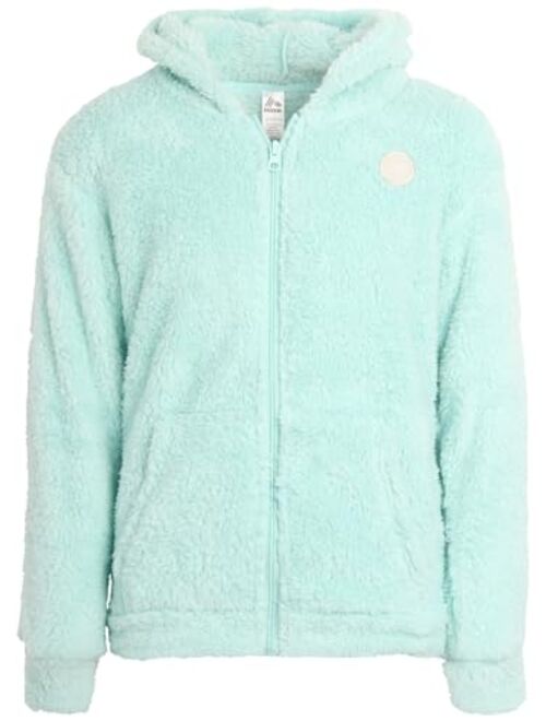 RBX Girls' Sweatshirt - Sherpa Fleece Zip Up Hoodie Sweatshirt - Cozy Casual Fashion Sweatshirt for Girls (7-16)