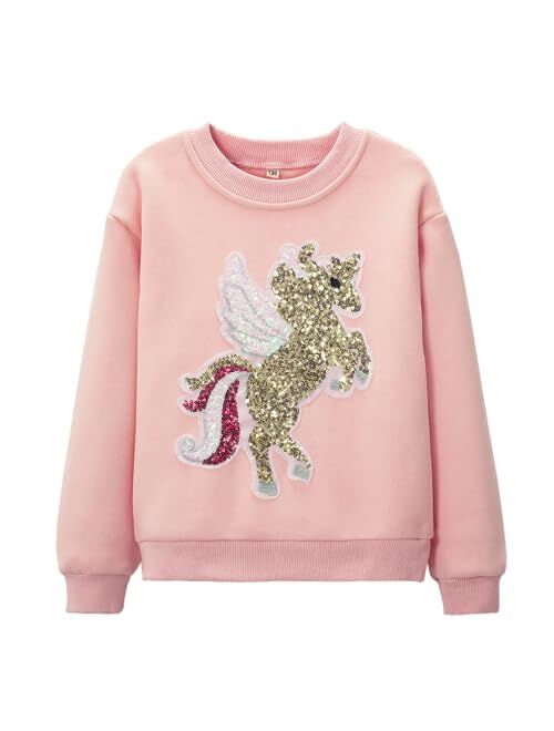 WELAKEN Unicorn Sweatshirts for Girls Toddler & Kids II Little Girl's Pullover Tops Sweaters & Hoodies