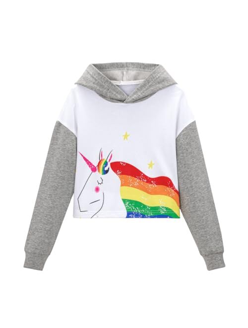 WELAKEN Unicorn Sweatshirts for Girls Toddler & Kids II Little Girl's Pullover Tops Sweaters & Hoodies