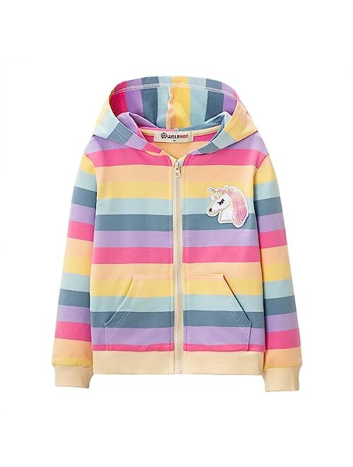 WELAKEN Unicorn Sweatshirts for Girls Toddler & Kids II Little Girl's Pullover Tops Sweaters & Hoodies