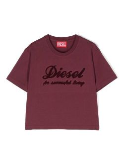Kids logo-print stretch-cotton T-shirt