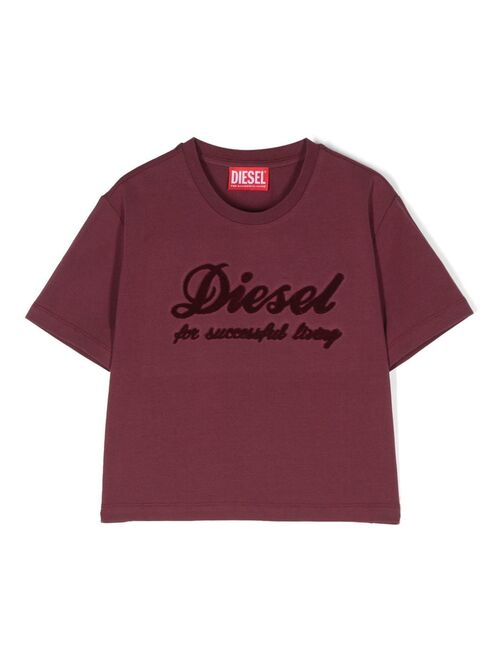 Diesel Kids logo-print stretch-cotton T-shirt