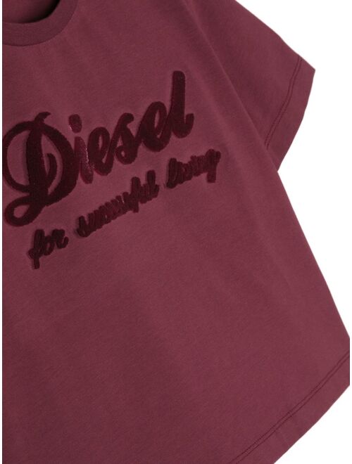Diesel Kids logo-print stretch-cotton T-shirt