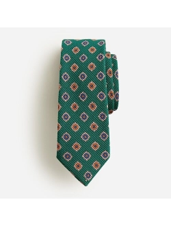 Italian wool ribbed tie in pattern